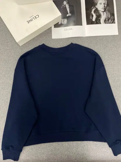 Replica Women's Oversized Celine Sweatshirt in Cotton Fleece #3600 - Image 2