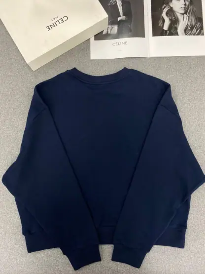 Replica Women's Oversized Celine Sweatshirt in Cotton Fleece #3600 - Image 7