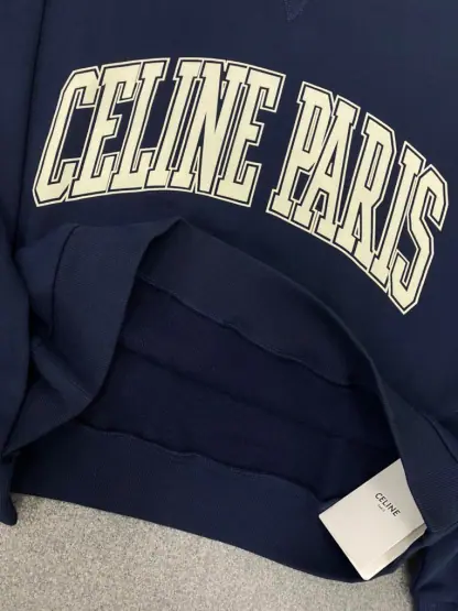 Replica Women's Oversized Celine Sweatshirt in Cotton Fleece #3600 - Image 8