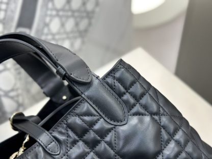 Replica Small Dior Toujours Bag Black Macrocannage Calfskin #3619 - Image 17