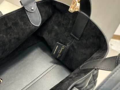 Replica Small Dior Toujours Bag Black Macrocannage Calfskin #3619 - Image 16
