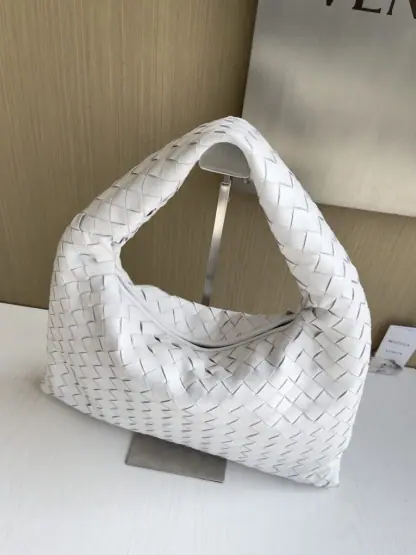 Replica Bottega Veneta Small Hop White Shoulder Bag Calf Leather #3699 - Image 3