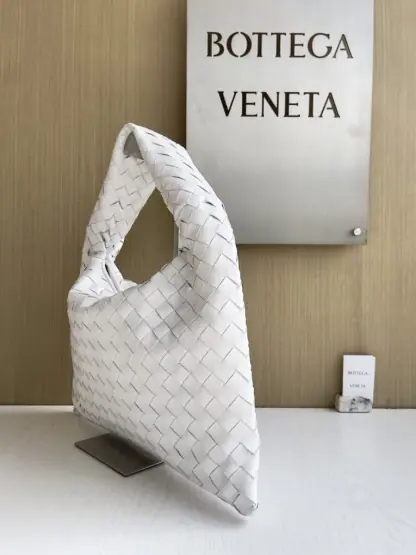 Replica Bottega Veneta Small Hop White Shoulder Bag Calf Leather #3699 - Image 5