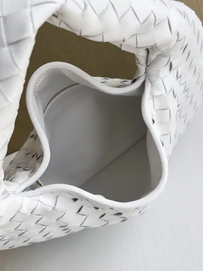 Replica Bottega Veneta Small Hop White Shoulder Bag Calf Leather #3699 - Image 7