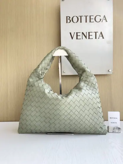 Replica Bottega Veneta Small Hop Travertine Shoulder Bag Calf Leather #3698