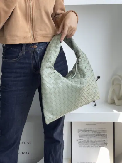 Replica Bottega Veneta Small Hop Travertine Shoulder Bag Calf Leather #3698 - Image 4