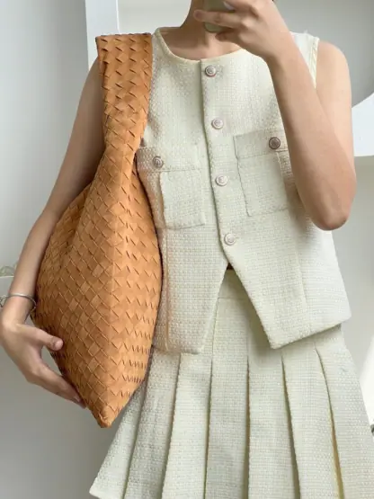 Replica Bottega Veneta Suede Large Hop Brown Shoulder Bag #3687 - Image 3