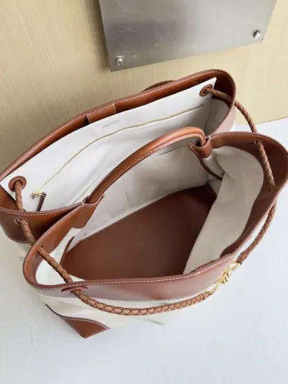 Replica Bottega Veneta Canvas Large Andiamo Tote Bag Top handle bag #3653 - Image 7