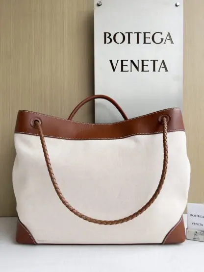 Replica Bottega Veneta Canvas Large Andiamo Tote Bag Top handle bag #3653 - Image 9