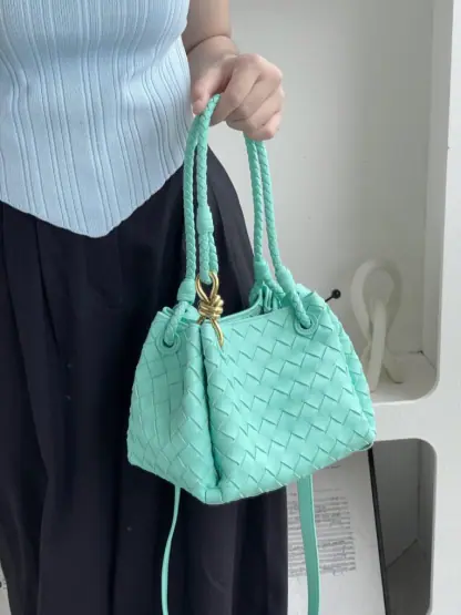 Replica Bottega Veneta Small Parachute Shoulder Bag 796596 Green oasis #3715 - Image 5