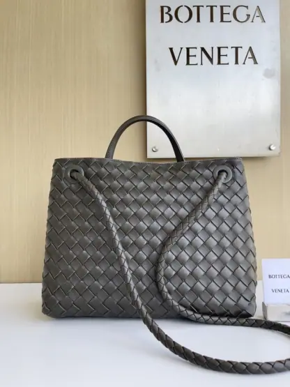 Replica Bottega Veneta Medium Andiamo Tote Bag Top handle bag Kaki #3639 - Image 7