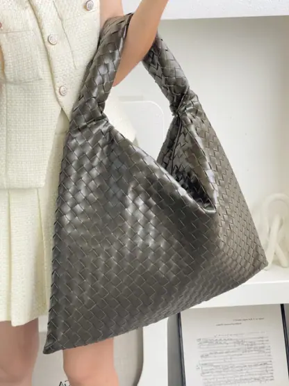 Replica Bottega Veneta Large Hop Kaki Shoulder Bag #3685 - Image 3