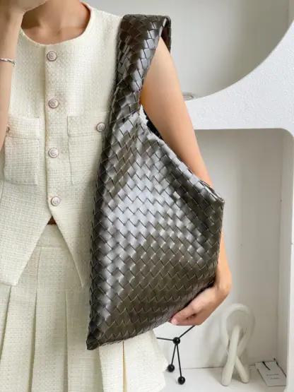 Replica Bottega Veneta Large Hop Kaki Shoulder Bag #3685 - Image 5