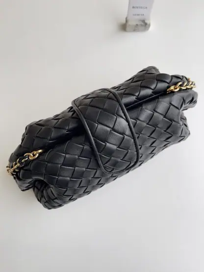 Replica Bottega Veneta Teen Lauren 1980 With Chain Bag Black #3711 - Image 3