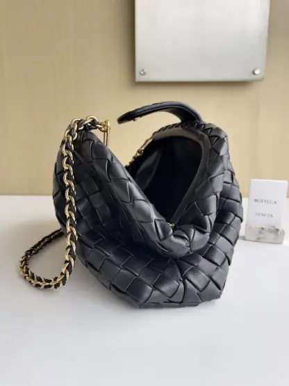 Replica Bottega Veneta Teen Lauren 1980 With Chain Bag Black #3711 - Image 5