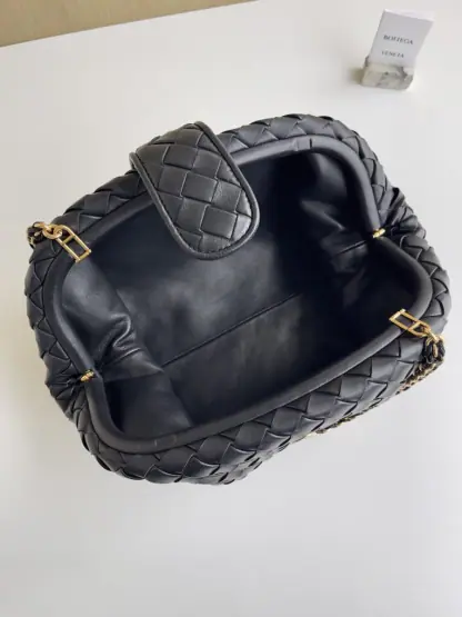 Replica Bottega Veneta Teen Lauren 1980 With Chain Bag Black #3711 - Image 7