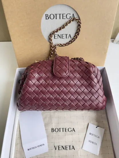 Replica Bottega Veneta Teen Lauren 1980 With Chain Bag Barolo #3709 - Image 2