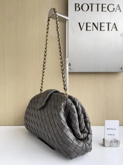Replica Bottega Veneta Teen Lauren 1980 With Chain Bag Kaki #3707 - Image 9