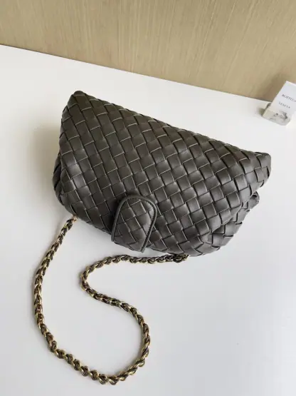 Replica Bottega Veneta Teen Lauren 1980 With Chain Bag Kaki #3707 - Image 4