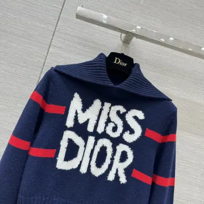 Replica Dior DiorAlps Mock Neck Sweater Women's Miss Dior white Knit #3721 - Image 16