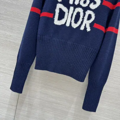 Replica Dior DiorAlps Mock Neck Sweater Women's Miss Dior white Knit #3721 - Image 14