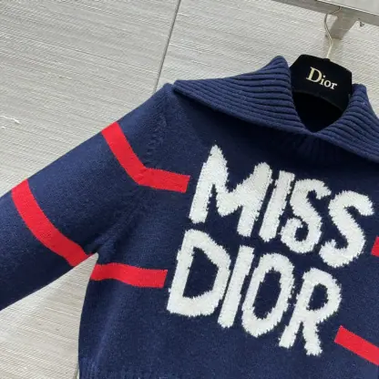 Replica Dior DiorAlps Mock Neck Sweater Women's Miss Dior white Knit #3721 - Image 11