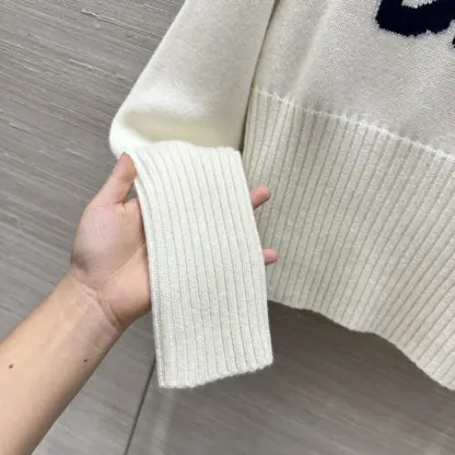 Replica Dior DiorAlps Mock Neck Sweater Women's Miss Dior white Knit #3721 - Image 3