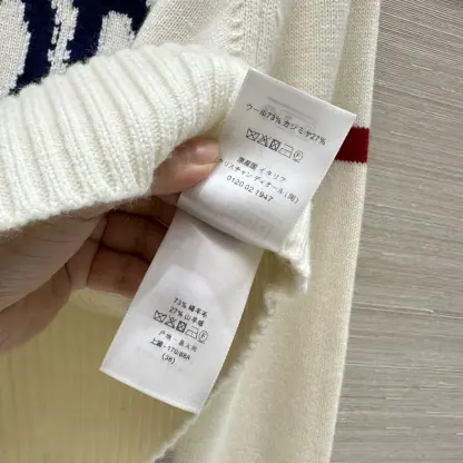 Replica Dior DiorAlps Mock Neck Sweater Women's Miss Dior white Knit #3721 - Image 4