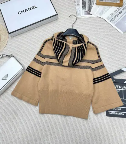 Replica Dior DiorAlps Three-Quarter Sleeve Hooded Sweater For Women #3724 - Image 3