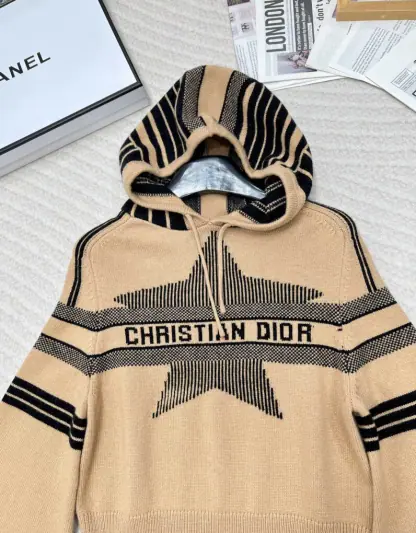 Replica Dior DiorAlps Three-Quarter Sleeve Hooded Sweater For Women #3724 - Image 7