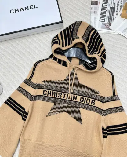 Replica Dior DiorAlps Three-Quarter Sleeve Hooded Sweater For Women #3724 - Image 8