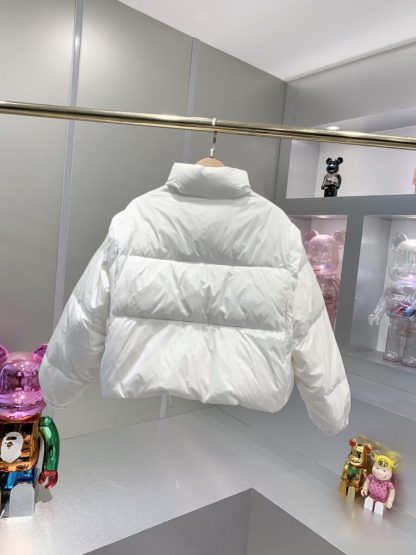 Replica Prada Women's Re-Nylon cropped convertible down jacket White #3842 - Image 8