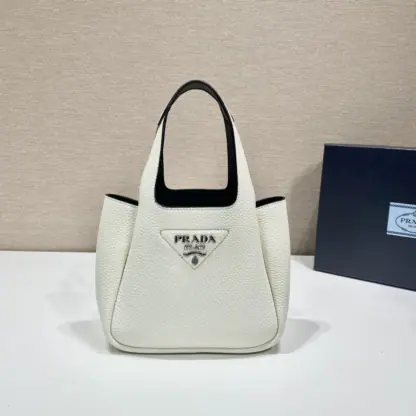 Replica Prada Leather mini bag White Tote #3806