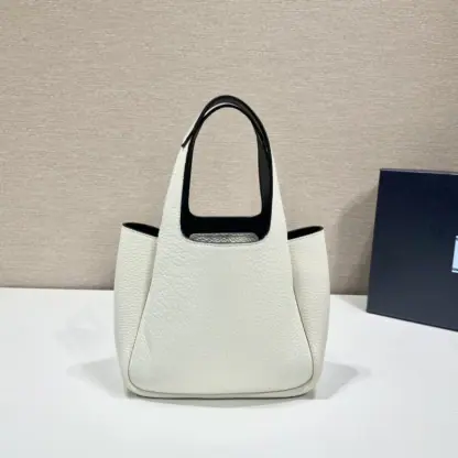 Replica Prada Leather mini bag White Tote #3806 - Image 8