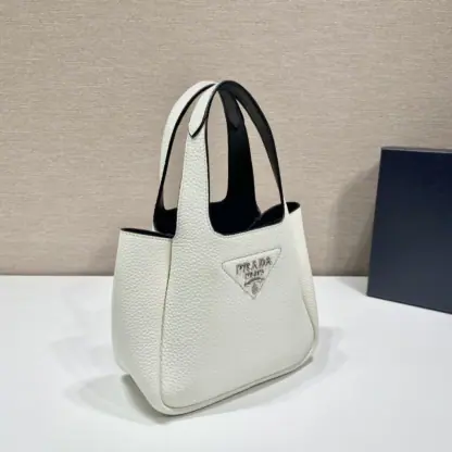Replica Prada Leather mini bag White Tote #3806 - Image 9