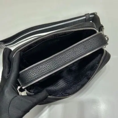 Replica Prada Medium leather bag Black Shoulder bag #3810 - Image 8