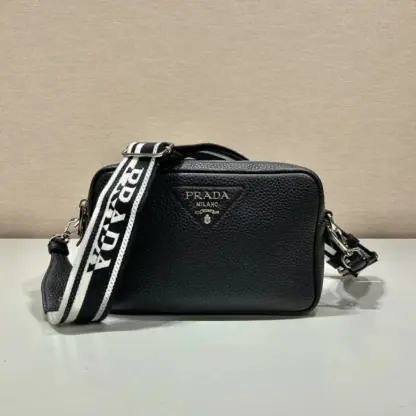 Replica Prada Medium leather bag Black Shoulder bag #3810 - Image 2