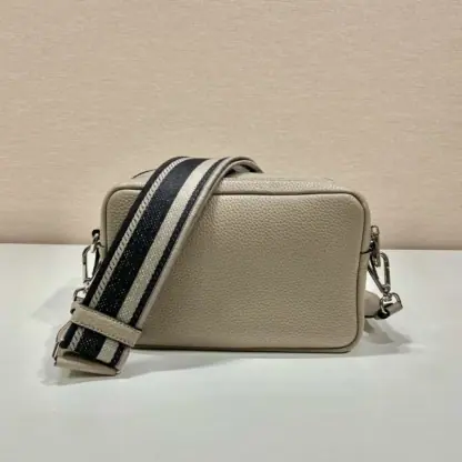 Replica Prada Medium leather bag Clay Grey Shoulder bag #3808 - Image 7