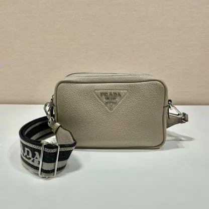 Replica Prada Medium leather bag Clay Grey Shoulder bag #3808 - Image 10