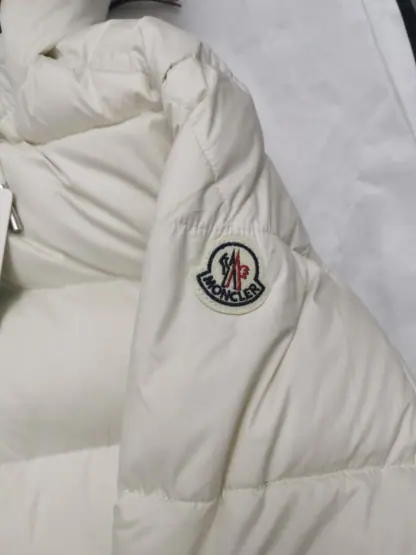 REPLICA MEN'S MONCLER CARDERE HOODED SHORT DOWN JACKET WHITE #3912 - Image 7
