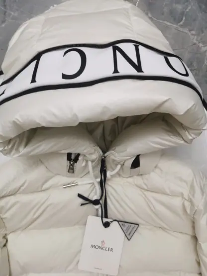 REPLICA MEN'S MONCLER CARDERE HOODED SHORT DOWN JACKET WHITE #3912 - Image 5