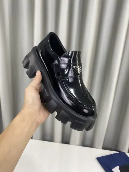 Replica PRADA Brushed leather Monolith loafers Shoes #3866 - Image 6