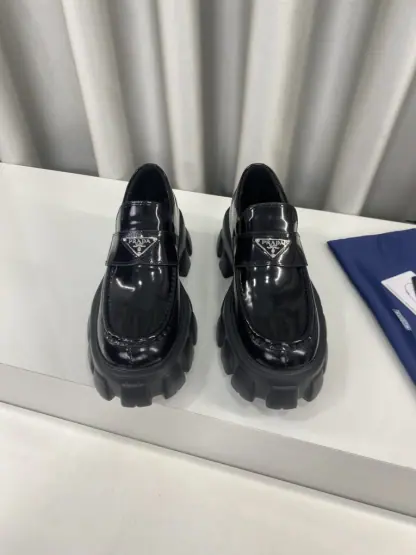 Replica PRADA Brushed leather Monolith loafers Shoes #3866 - Image 7