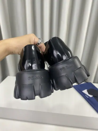 Replica PRADA Brushed leather Monolith loafers Shoes #3866 - Image 4
