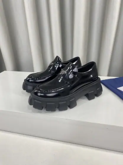 Replica PRADA Brushed leather Monolith loafers Shoes #3866 - Image 9