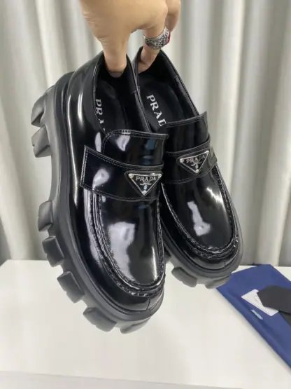 Replica PRADA Brushed leather Monolith loafers Shoes #3866 - Image 5