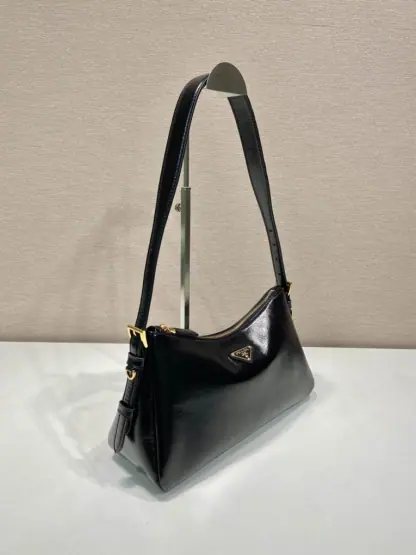 Replica Prada Aimée medium naplak leather shoulder bag Black #3813 - Image 7