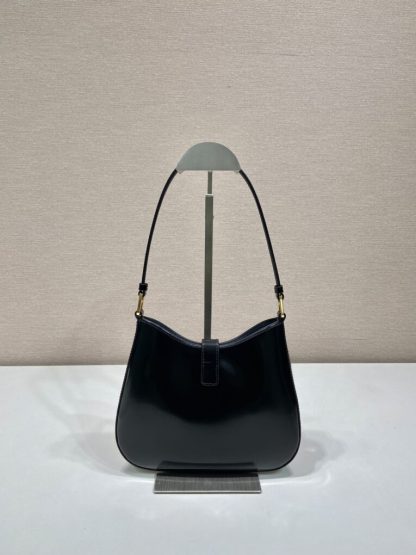 Replica Prada Cleo brushed leather shoulder bag Black #3811 - Image 3