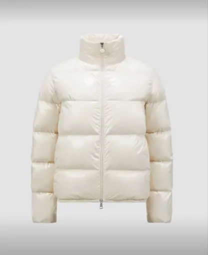 REPLICA MONCLER ABBADIA SHORT DOWN JACKET WOMEN OFF WHITE #3817