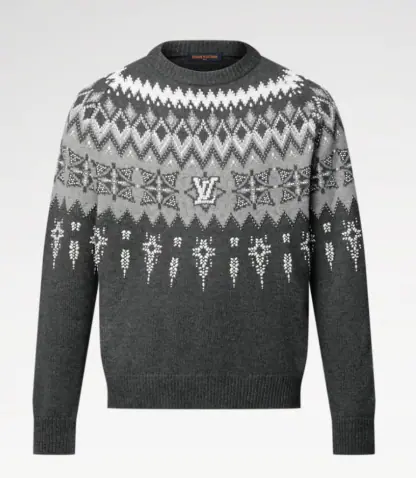 Replica Louis Vuitton Embellished Wool-Cashmere Blend Pullover Cardigan #3903